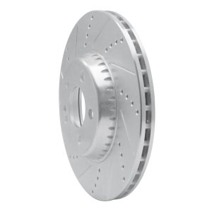 Mercedes-Benz GLC350e Brake Rotor (1) - Rear Left - R1 Concepts - Drilled & Slotted - Silver - `16-`23